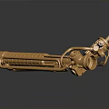 Detailed Golden Mechanical Equipment With Intricate Metal Pipes Valves And Knobs