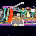 Colorful Children's Playground With Slides Trampolines Ball Pit And Interactive Fun Zones