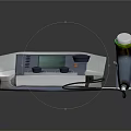 Professional Medical Device With Digital Display Control Buttons And Handheld Probe 3d model