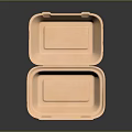 Practical Two Piece Light Pink Rectangular Tableware Set With Smooth Trays