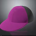 Stylish Neon Pink Baseball Cap With Mesh Back And Smooth Front Design 3d model
