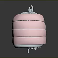 Pink Layered Landscape Scenery With 3D Structured Design Elements
