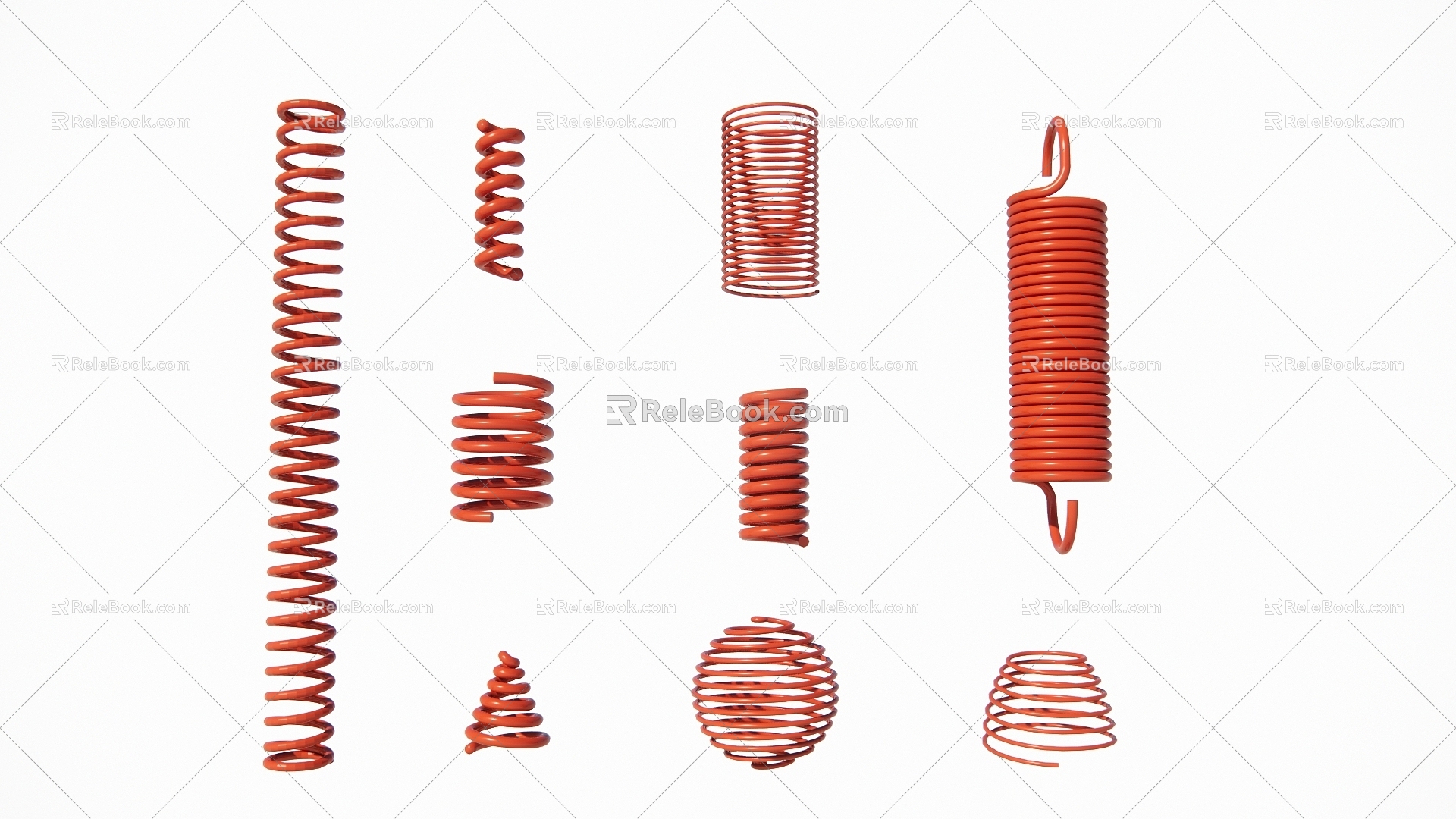 Construction machinery hardware accessories spring 3d model