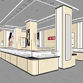 Luxury Jewelry Store Interior Design With Glass Display Cases And Bright Lighting