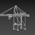 Industrial Gantry Crane with Metal Frame and Long Boom for Cargo Loading Operations