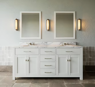 Jane European Washbasin Bathroom Cabinet Faucet Bathroom Mirror Jane European Wall Lamp Outdoor Washbasin 3d model