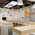Elegant Modern Rotating Hot Pot Restaurant With Counter Seats And Interior Design