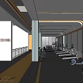 Modern Gym 3d model
