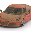 Abandoned car car wreck Alfa Romeo 3d model