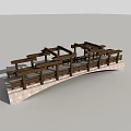 Arch Bridge Designs Featuring Stone Structures Wooden Railings And Multiple Arches 3d model