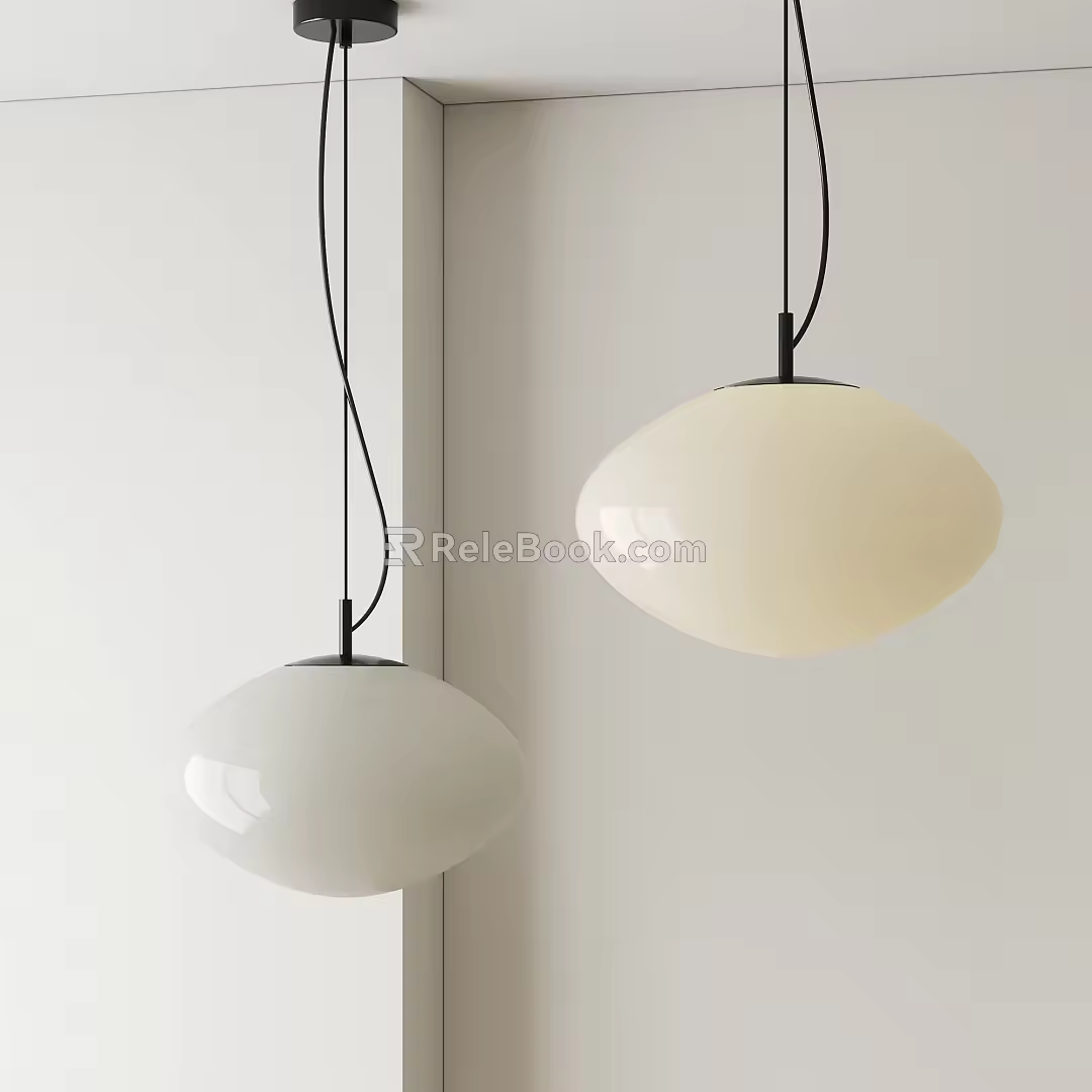 Nordic Middle Ancient Restaurant Chandelier 3d model