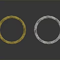 Yellow And Gray Textured Decorative Household Rings For Home Decoration