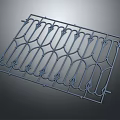 Intricate Ornate Metal Fence With Structural Curved Patterns And Pointed Elements