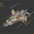 Modern Spaceship Spacecraft 3d model