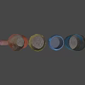 Game Movie Character Themed Barrels With Colorful Designs Claymore Loj Labels And Snake Pattern