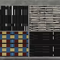 Square Rugs With Colorful Geometric Patterns Striped Lines And Abstract Square Designs 3d model