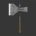 Rustic Metal Axe Design With Wooden Handle And Sharp Blade