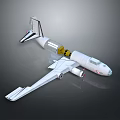 3D Model Cargo Airplane Featuring Open Hold White Fuselage Detailed Wings And Tail