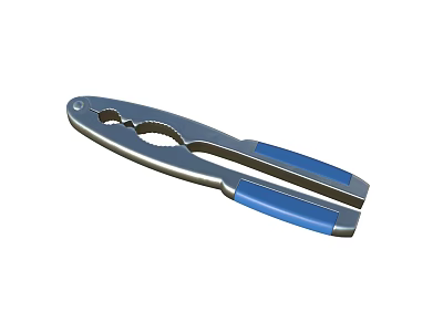 Professional Locking Pliers Hardware Tool With Blue Handle Silver Metal For Home Improvement 3d model
