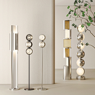 Modern floor lamp Bauhaus floor lamp combination 3d model