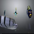 Vibrant Tropical Fish Displaying Colorful Patterns Yellow White Blue and Spotted Markings