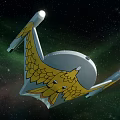 Unique White Model Spaceship With Golden Dragon Design And Cylindrical Parts