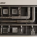 Detailed Industrial Ceiling Structure With Metal Ducts Vents Grilles And Panels