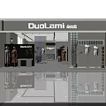DuoLami Clothing Store Modern Interior With Mannequins And Window Fashion Displays
