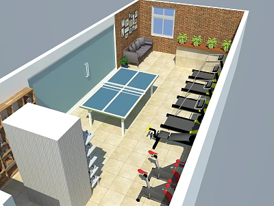 Modern Gym 3d model Modern Gym 3d model