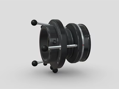 Phone Camera Lens Adapter Featuring Black Mechanical Design Metal Knobs And Mounting Structure 3d model
