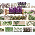 Various Garden Fence Designs Bamboo And Wooden With Purple Flowers Green Vines
