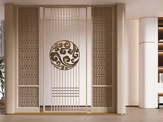 New Chinese-style Entrance Screen Partition Entrance 3d model