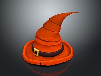 Hat witches hat realistic 3d model