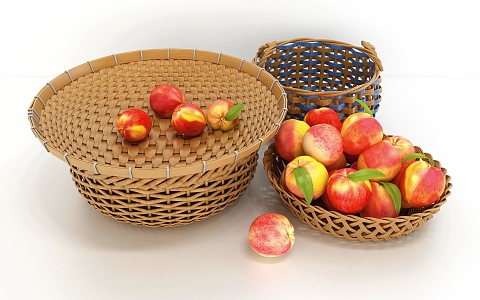 Modern Storage Basket Bamboo Basket 3d model