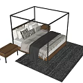 Double bed 3d model