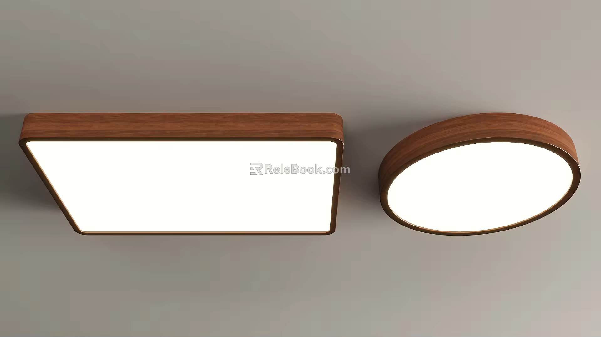 New Chinese-style Walnut Ceiling Lamp 3d model