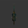 3D Rendered Stegosaurus Dinosaur Model With Teal Green Skin And Orange Back Spikes