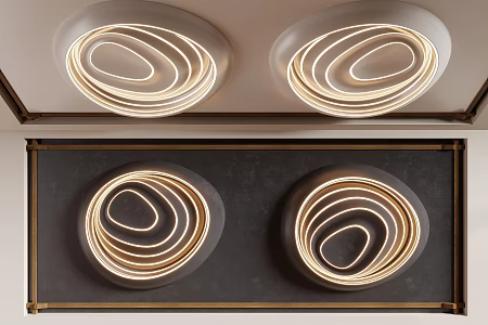 Ceiling Special-shaped Ceiling Arc Ceiling 3d model