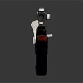 Tactical Rifle With Red Flame Patterned Stock Black Body And Scope 3d model