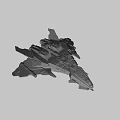 Futuristic Fighter Jet With Advanced Aerodynamic Structure Gray Yellow Accents And Detailed Cockpit