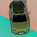 Green Off Road SUV With Roof Rack Modern Exterior And Stylish Design