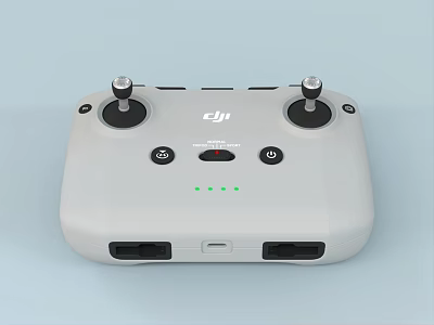 DJI Gray Remote Controller With Two Joysticks Buttons And Indicator Lights 3d model