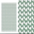 Green Mesh Components With Interconnected Ring Patterns And Woven Structure 3d model