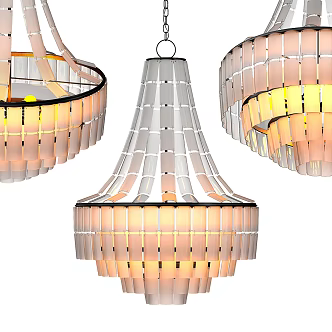 Modern Light Luxury Crystal Chandelier 3d model
