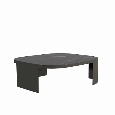 Modern Coffee Table With Sleek Glossy Surface And Unique Geometric Base Design 3d model