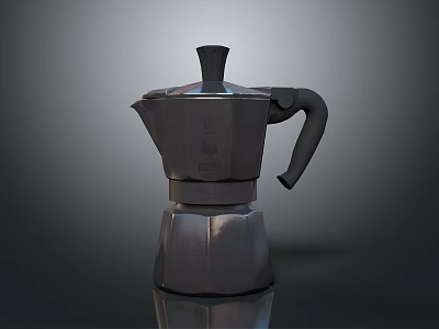 Classic Stainless Steel Moka Pot For Home Coffee Brewing Daily Use 3d model