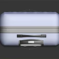 Light Blue Diamond Pattern Hard Shell Suitcase With Telescopic Handle And Spinner Wheels