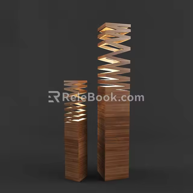Alien floor lamp 3d model