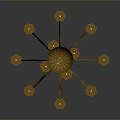 Elegant Golden Chandelier With Multiple Candle Holders And Classic Design