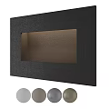 Black Recessed Wall Niche Design With Illuminated White Interior And Modern Style